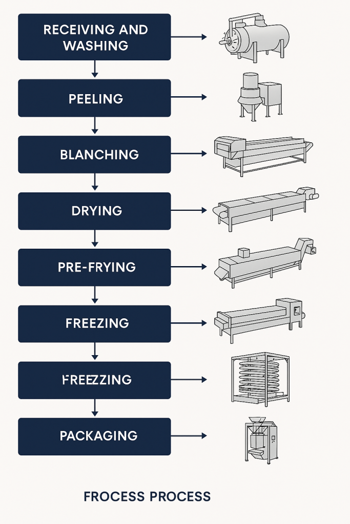 Frozen French Fries Production Process